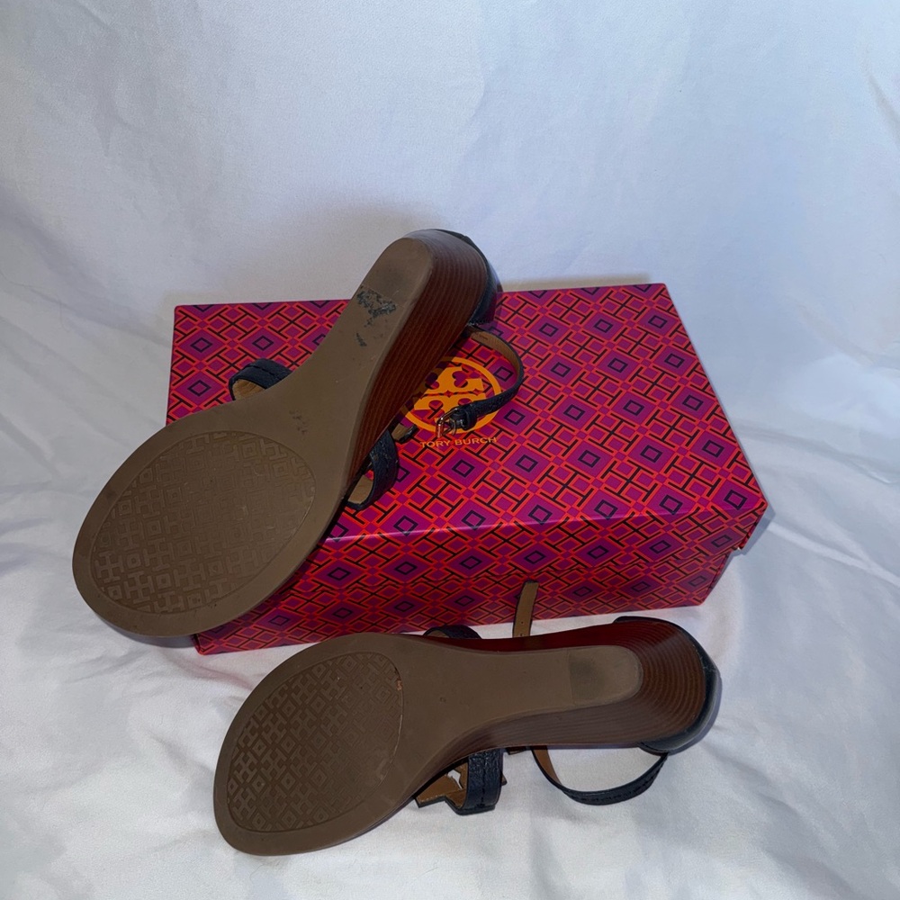 Tory Burch Black Leather Sandals - Picture 4 of 4